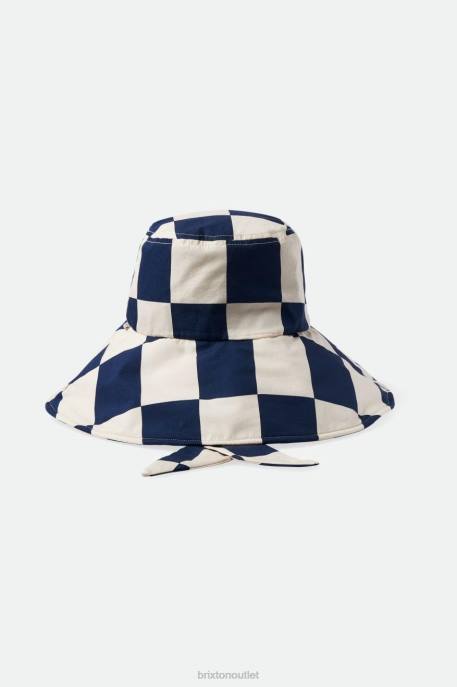 Women Brixton Washed Navy/Whitecap Jasper Packable Bucket Hat Accessories