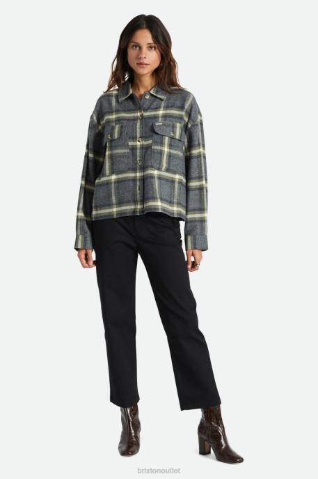Women Brixton Washed Navy Bowery L/S Flannel Apparel