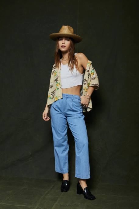 Women Brixton Faded Indigo Victory Trouser Pant Apparel