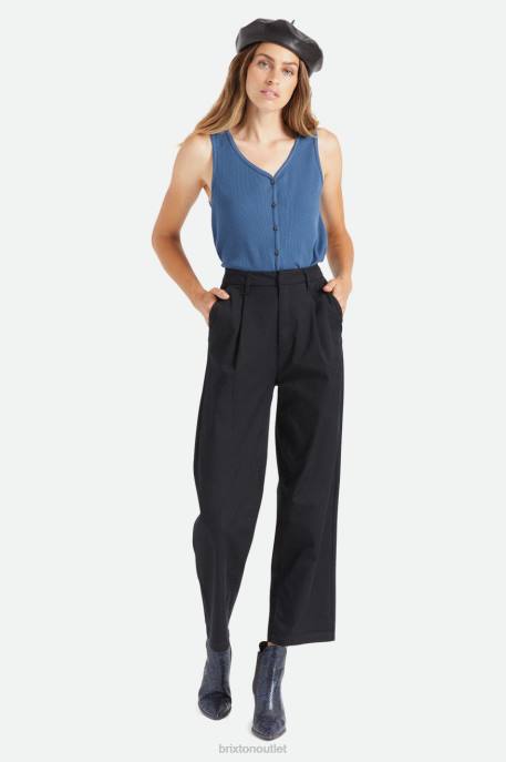 Women Brixton Jet Black Victory Trouser Pant Apparel