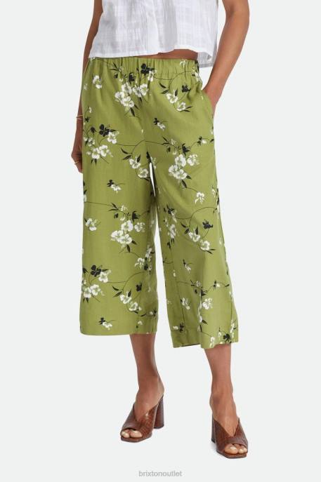 Women Brixton Moss Lanai Linen Wide Leg Pant Apparel