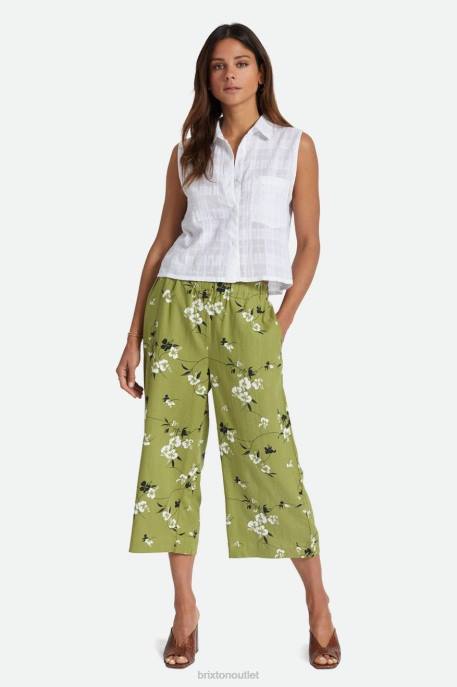 Women Brixton Moss Lanai Linen Wide Leg Pant Apparel