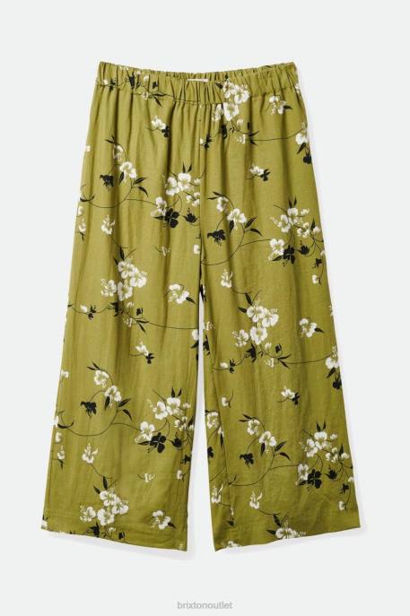 Women Brixton Moss Lanai Linen Wide Leg Pant Apparel