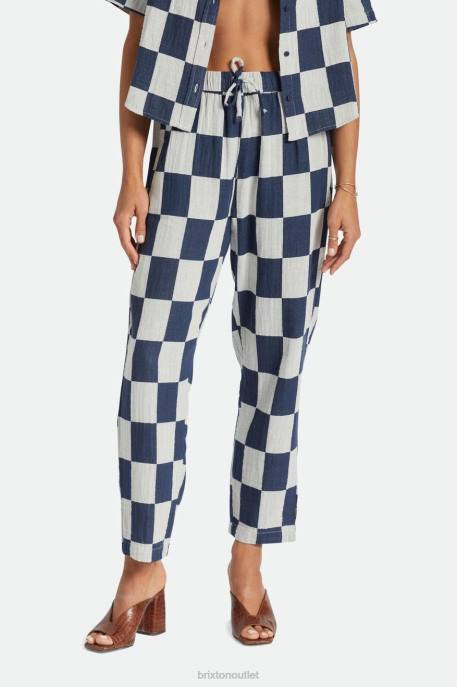 Women Brixton Washed Navy Mykonos Drawstring Pant Apparel