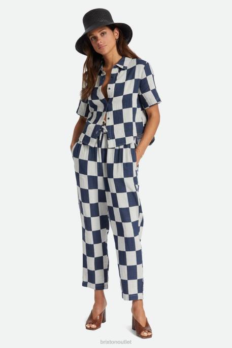 Women Brixton Washed Navy Mykonos Drawstring Pant Apparel
