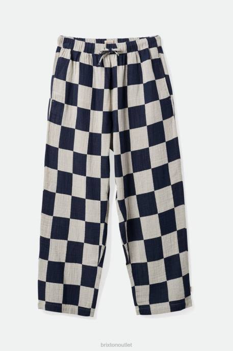 Women Brixton Washed Navy Mykonos Drawstring Pant Apparel