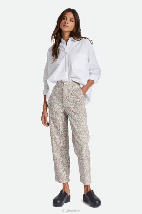 Women Brixton White Floral Vancouver Pant Apparel