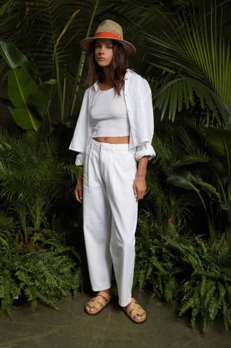 Women Brixton White Victory Trouser Pant Apparel