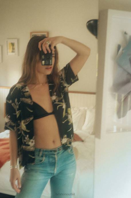 Women Brixton Black Bunker Paradise S/S Woven Shirt Apparel