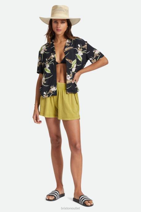 Women Brixton Black Bunker Paradise S/S Woven Shirt Apparel