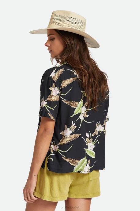 Women Brixton Black Bunker Paradise S/S Woven Shirt Apparel