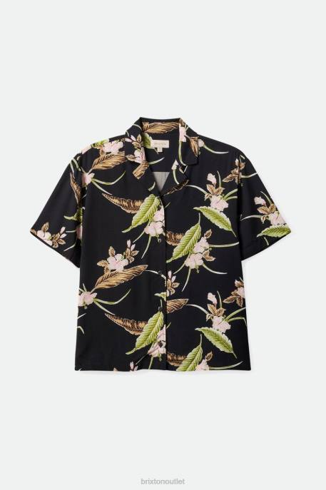 Women Brixton Black Bunker Paradise S/S Woven Shirt Apparel