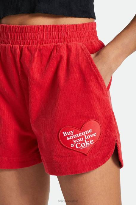 Women Brixton Coke Red Coca-Cola Runner Short Apparel