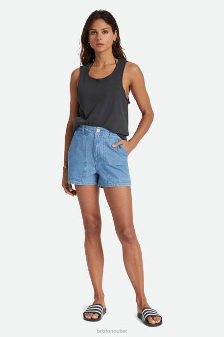 Women Brixton Faded Indigo Vancouver Short Apparel
