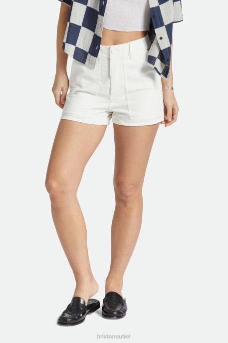 Women Brixton White Cord Vancouver Short Apparel