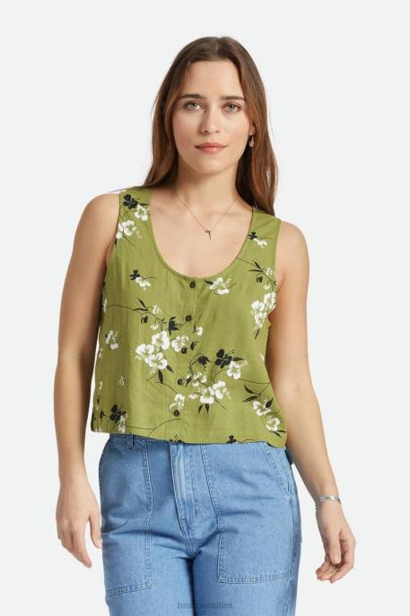 Women Brixton Moss Lanai Linen Tank Apparel
