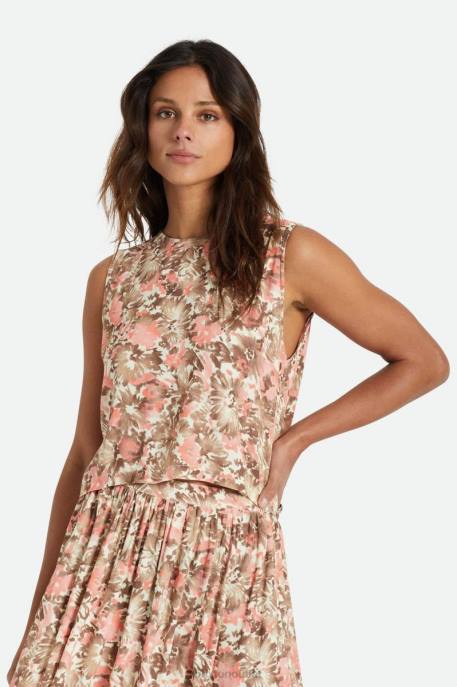 Women Brixton Pink Nectar Capri Tank Apparel
