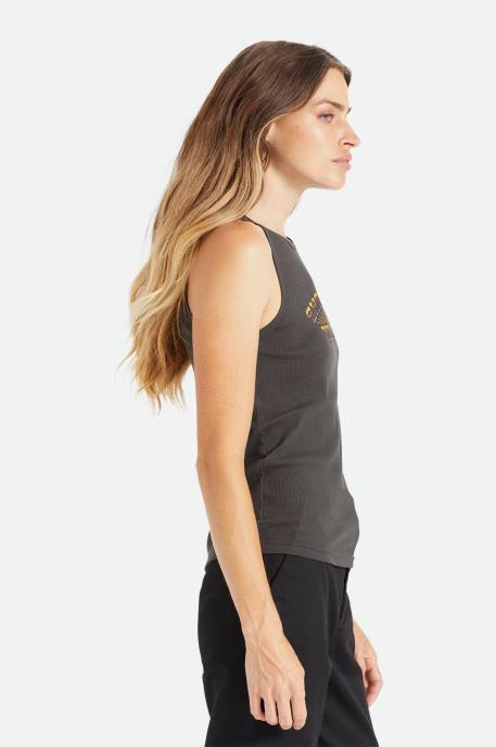 Women Brixton Washed Black Willie Nelson Shotgun Tank Top Apparel