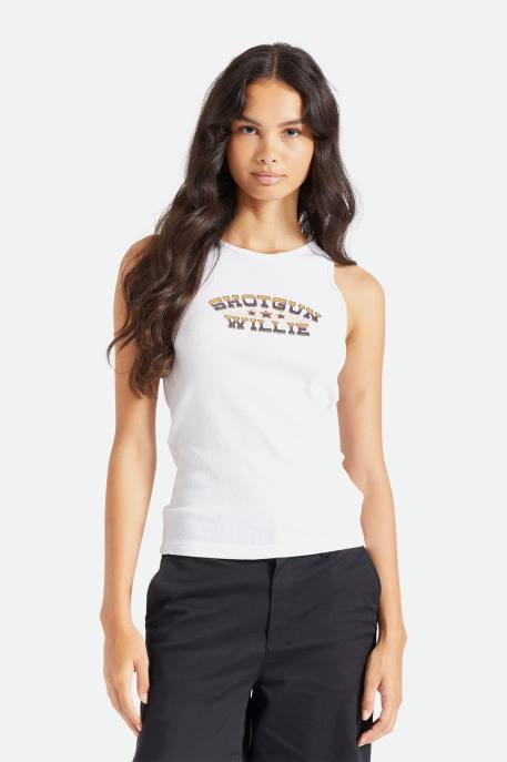 Women Brixton White Willie Nelson Shotgun Tank Top Apparel