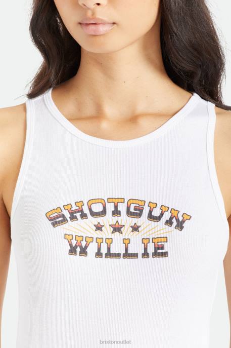 Women Brixton White Willie Nelson Shotgun Tank Top Apparel