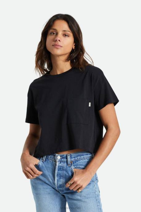 Women Brixton Black Carefree Pocket Tee Apparel