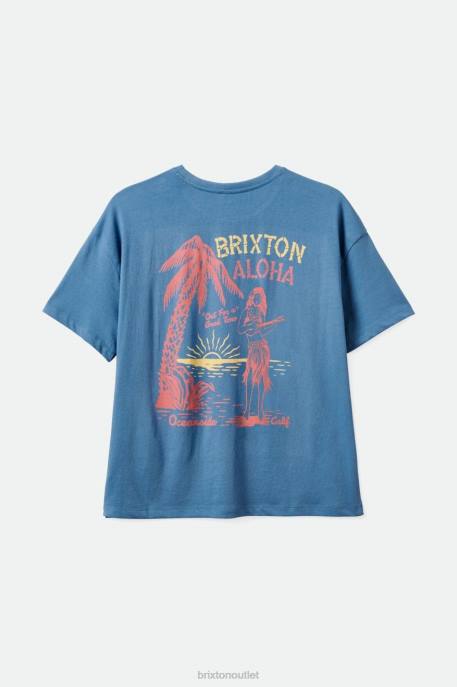 Women Brixton Blue Heaven Good Time Oversized Boyfriend Tee Apparel