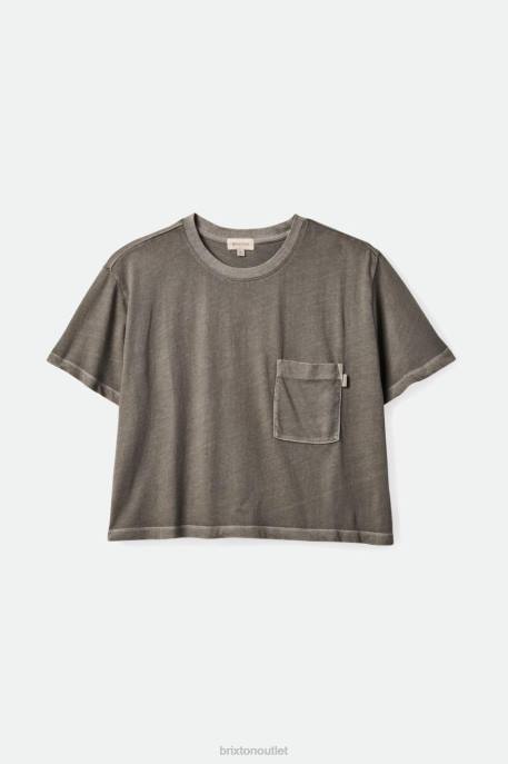 Women Brixton Washed Black Carefree Pocket Tee Apparel