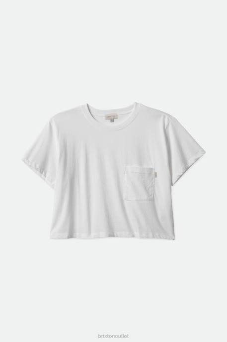 Women Brixton White Carefree Pocket Tee Apparel