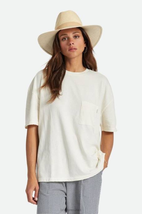Women Brixton Whitecap Carefree Oversized Boyfriend Pocket Tee Apparel