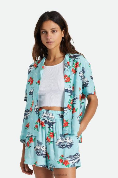 Women Brixton Canal Blue Bunker Paradise S/S Woven Apparel