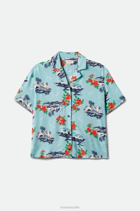 Women Brixton Canal Blue Bunker Paradise S/S Woven Apparel