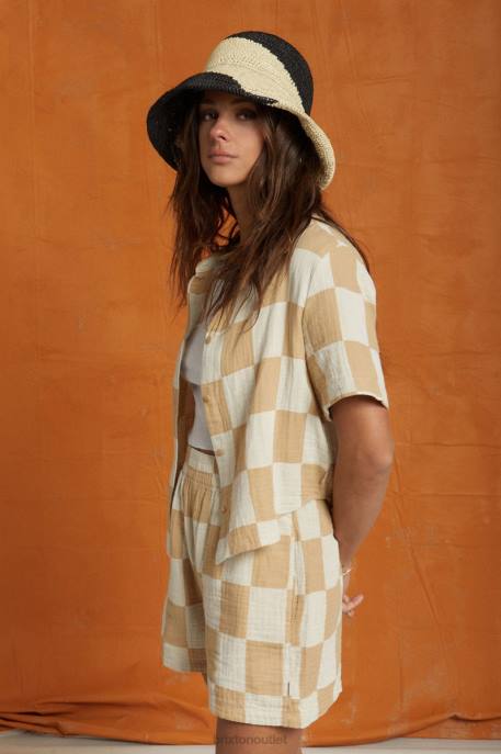 Women Brixton Sand Mykonos Boxy S/S Woven Apparel