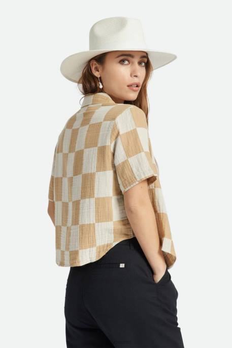 Women Brixton Sand Mykonos Boxy S/S Woven Apparel