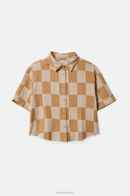 Women Brixton Sand Mykonos Boxy S/S Woven Apparel