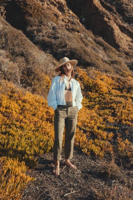 Women Brixton White Retreat L/S Woven Apparel